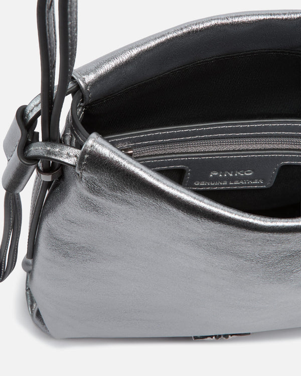 PINKO SLOUCHY MINI METALLIC SUEDE