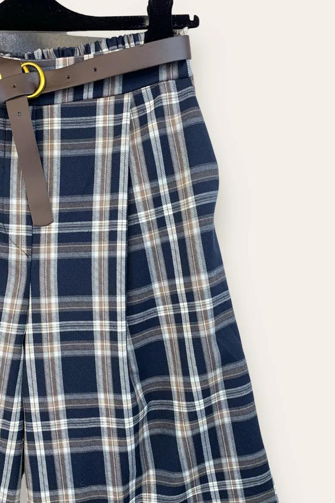 LOVEme Bermuda tartan sotto ginocchio  con elastico retro vita