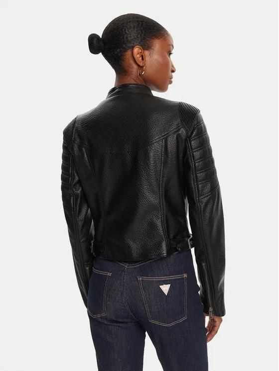 GUESS JEANNINE PU STITCHED JACKET