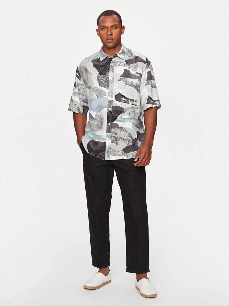 ONLY&SONS ONSBUD LIFE SS RLX AOP LINEN SHIRT NOOS