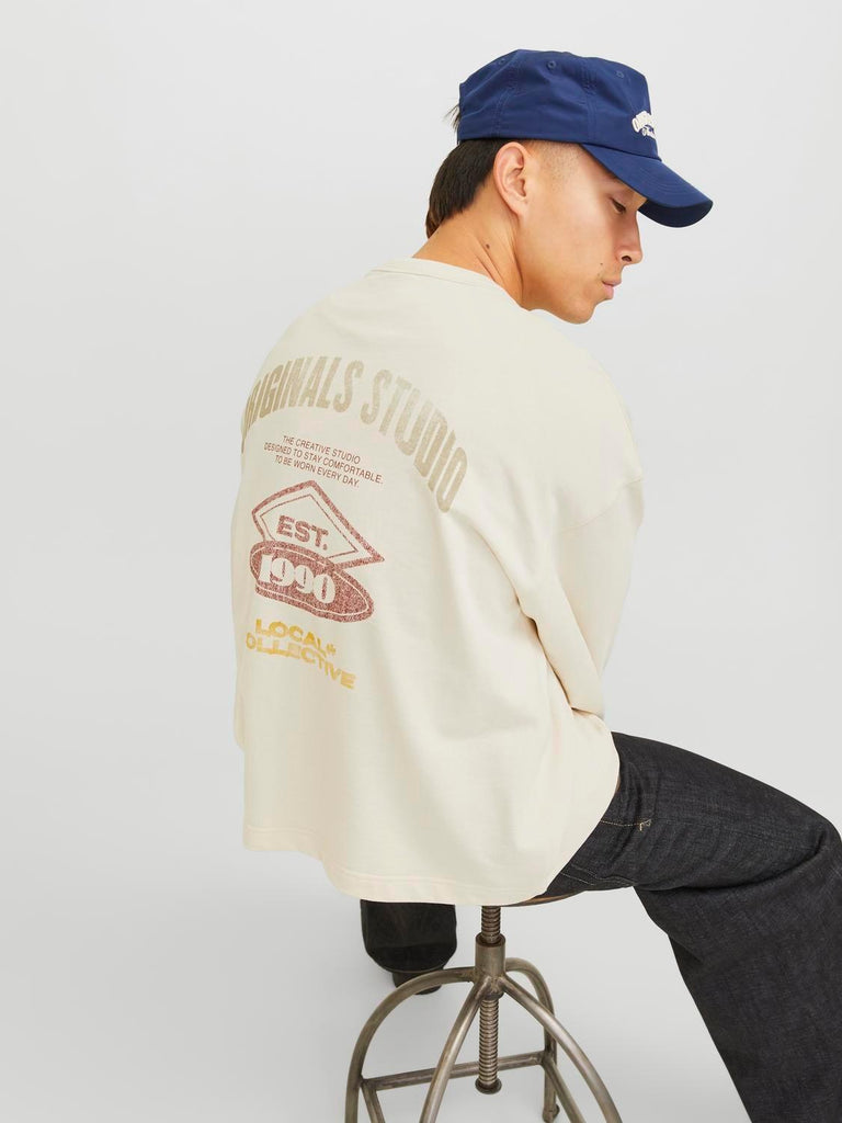 JACK AND JONES JORRETIRO BACK SWEAT CREW NECK SE25