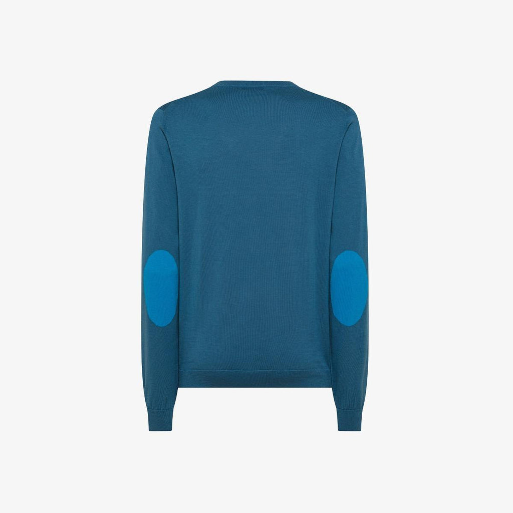 SUN68 SWEATER ELBOW CONTRAST COLOR