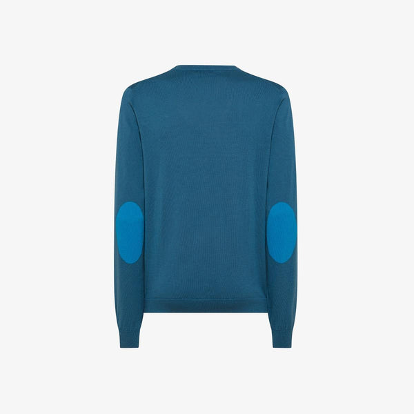 SUN68 SWEATER ELBOW CONTRAST COLOR