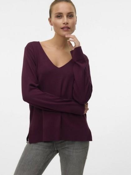 VERO MODA VMSILJE LS V-NECK PULLOVER GA NOOS