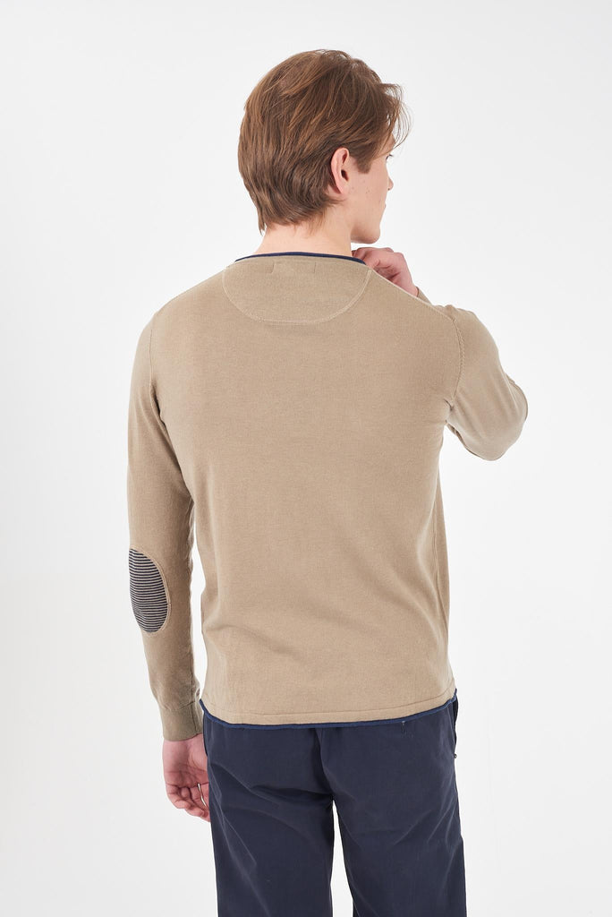 YES ZEE MAGLIA UOMO GIROCOLLO, TOPPE GOMITO