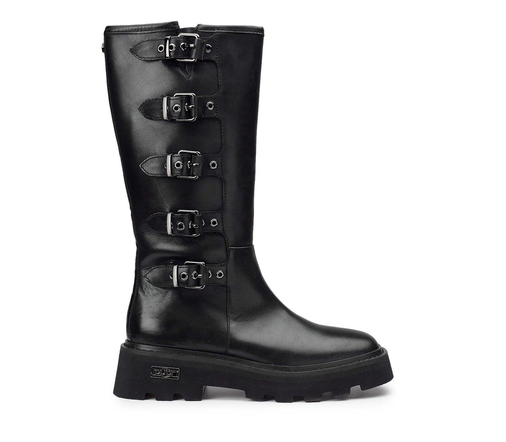 CULT SKIN 3984 BOOT W LEATHER BLACK