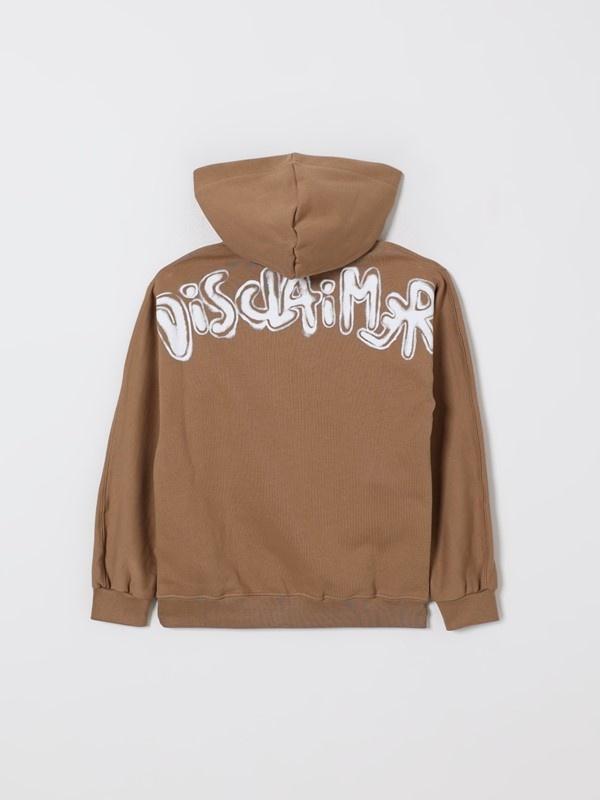 DISCLAIMER MAGLIA BIMBO IN FELPA CON CAPPUCCIO