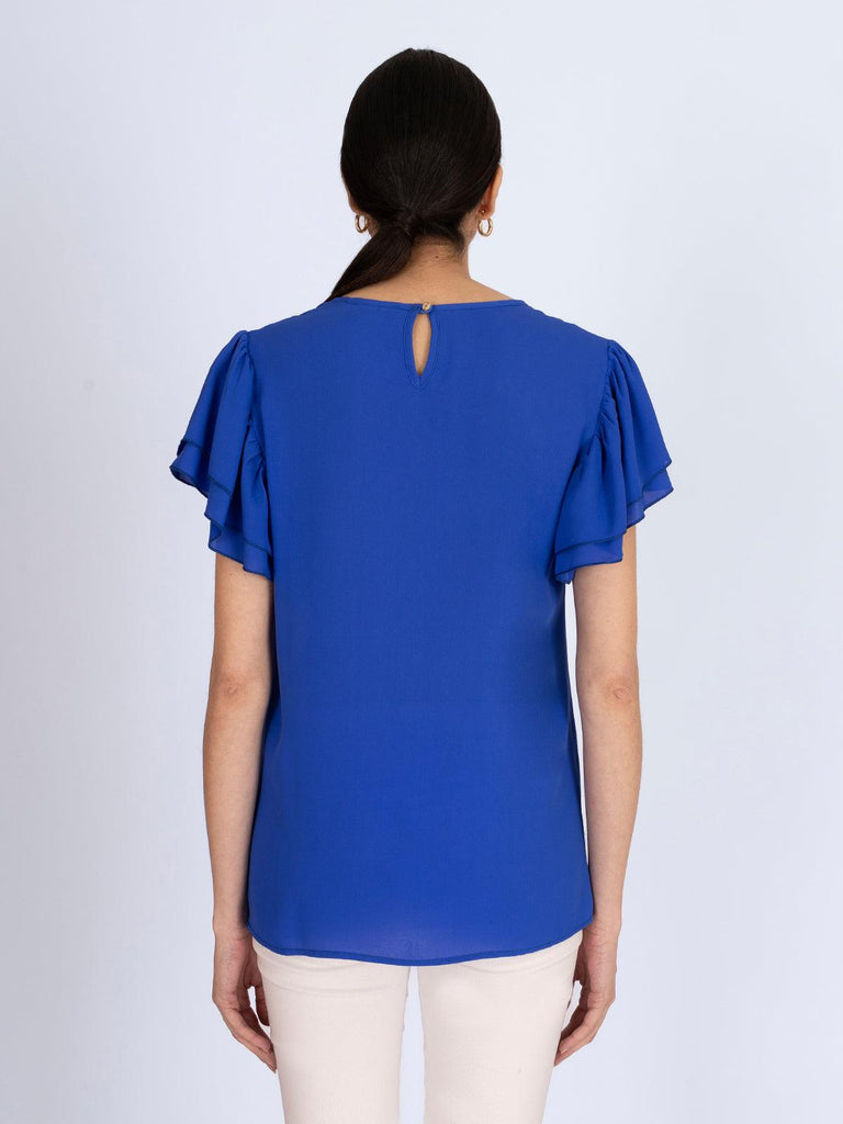 ARTIGLI BLUSA GIROCOLLO CON MANICHE VOLANT
