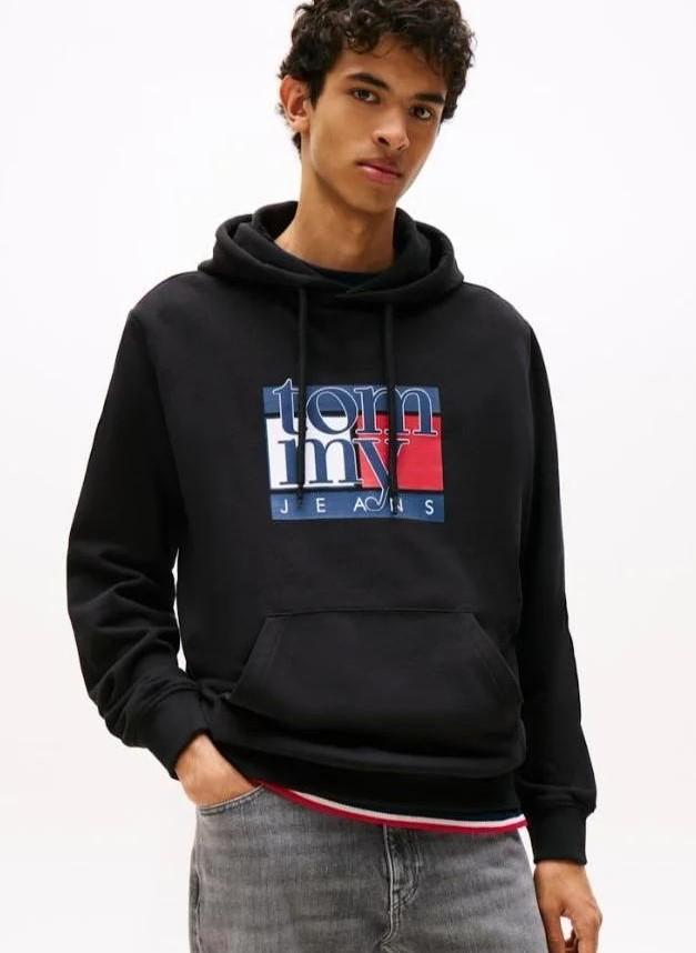 TOMMY JEANS TJM REG RWB FLAG HOO