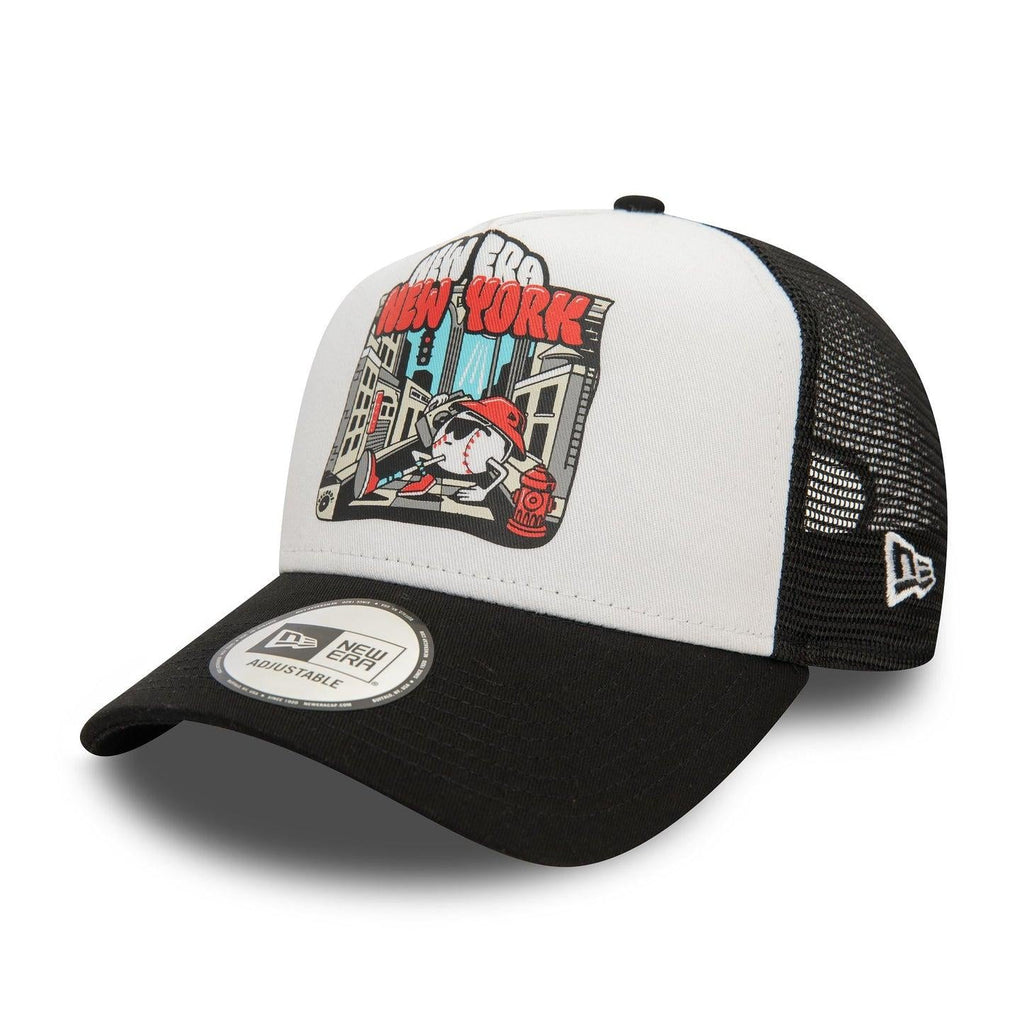 NEW ERA GRAPHIC PRINT TRUCKER NEWERA  BLK