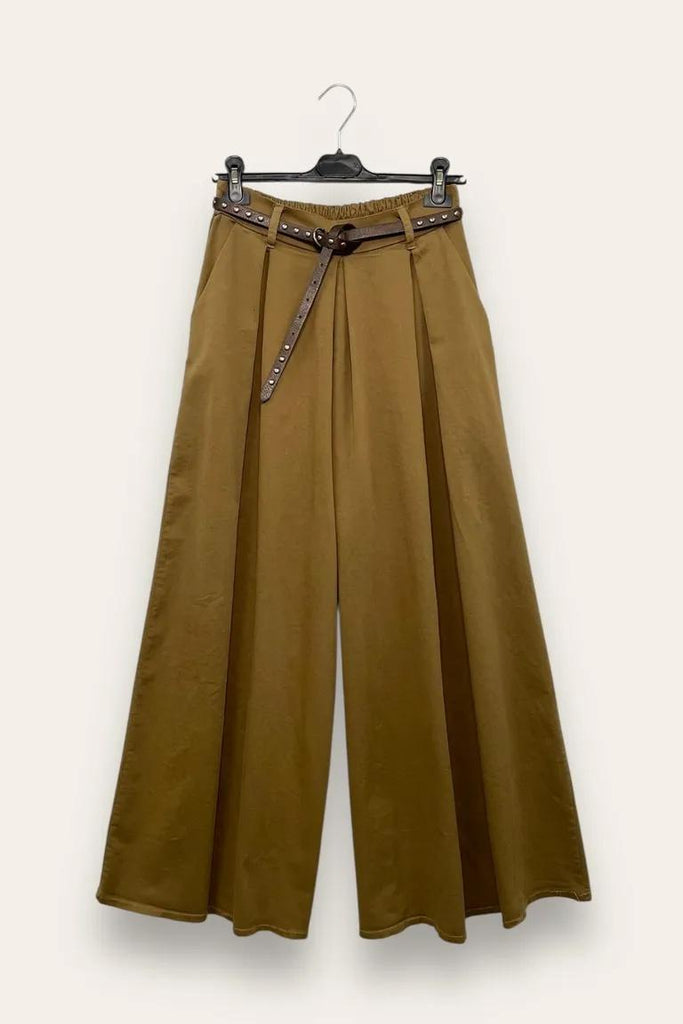 LOVEme Pantalone a pieghe, elastico retro vita