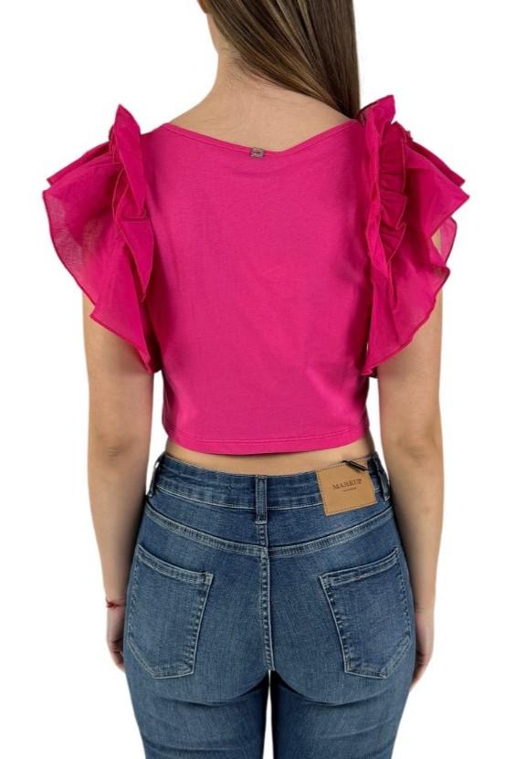 MARKUP T-SHIRT IN JERSEY CON ROUCHES