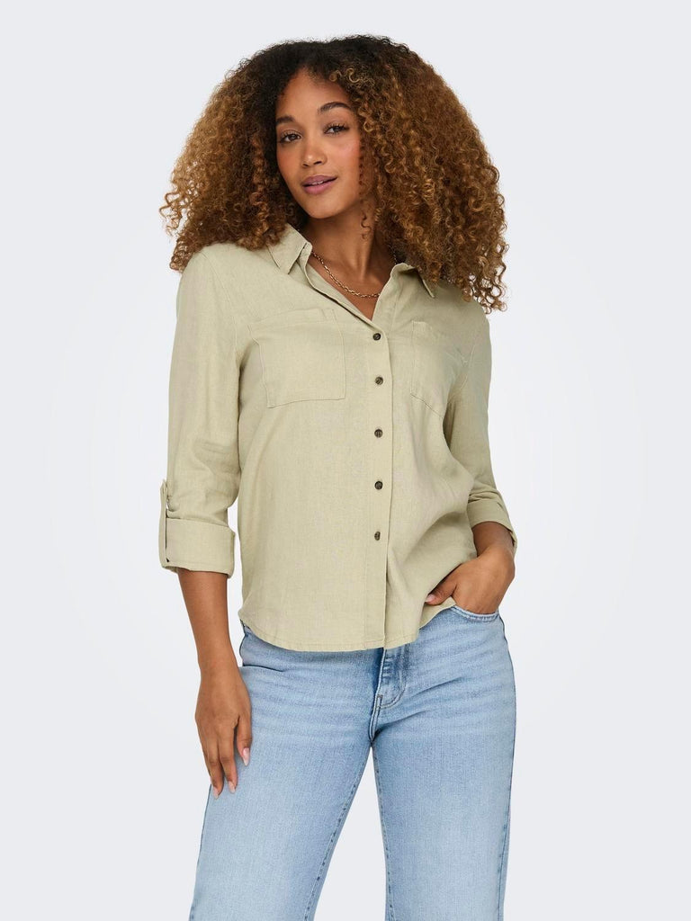 ONLY ONLYASMIN-CARO L/S LINEN SHIRT PNT NOOS