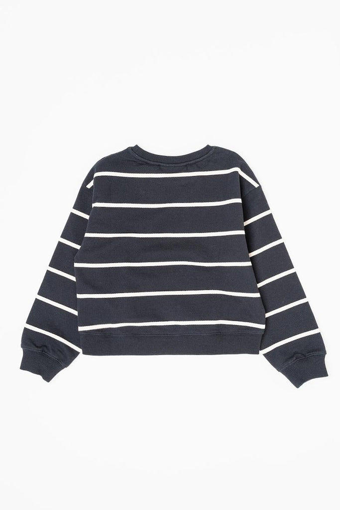 CALVIN KLEIN STRIPE BOXY CN SWEATSHIRT