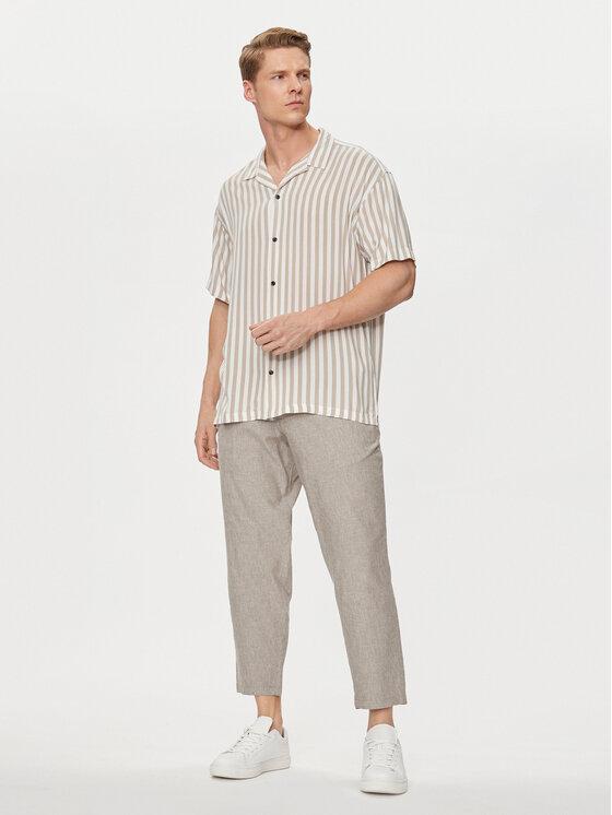JACK AND JONES JPSTBILL JJDAVE LINEN BLEND TAP. CROP