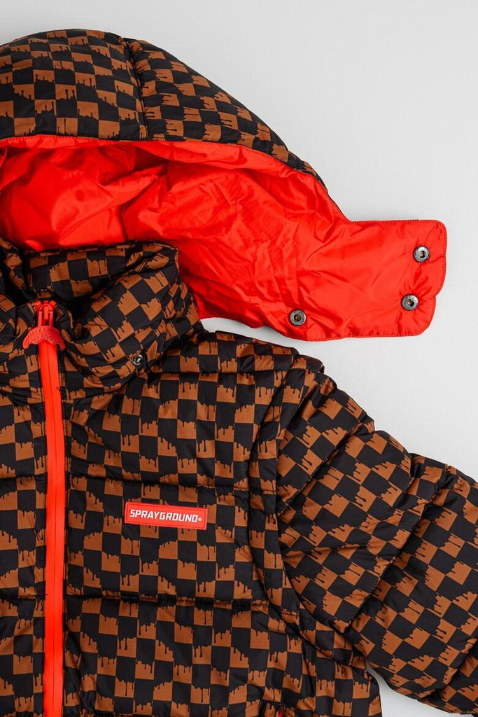 SPRAYGROUND DRIP CHECK DETACH SLEEVE DOWN JKT J