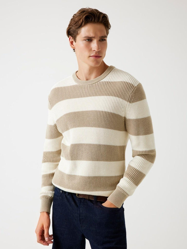 GUESS HERBIE CN RIBBED WASHED SWEATE