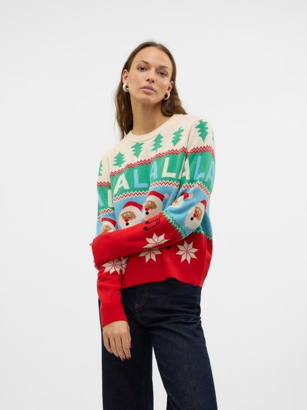 VERO MODA VMCHRISTMASSTUFF LS O-NCK PULL. BOX XMAS