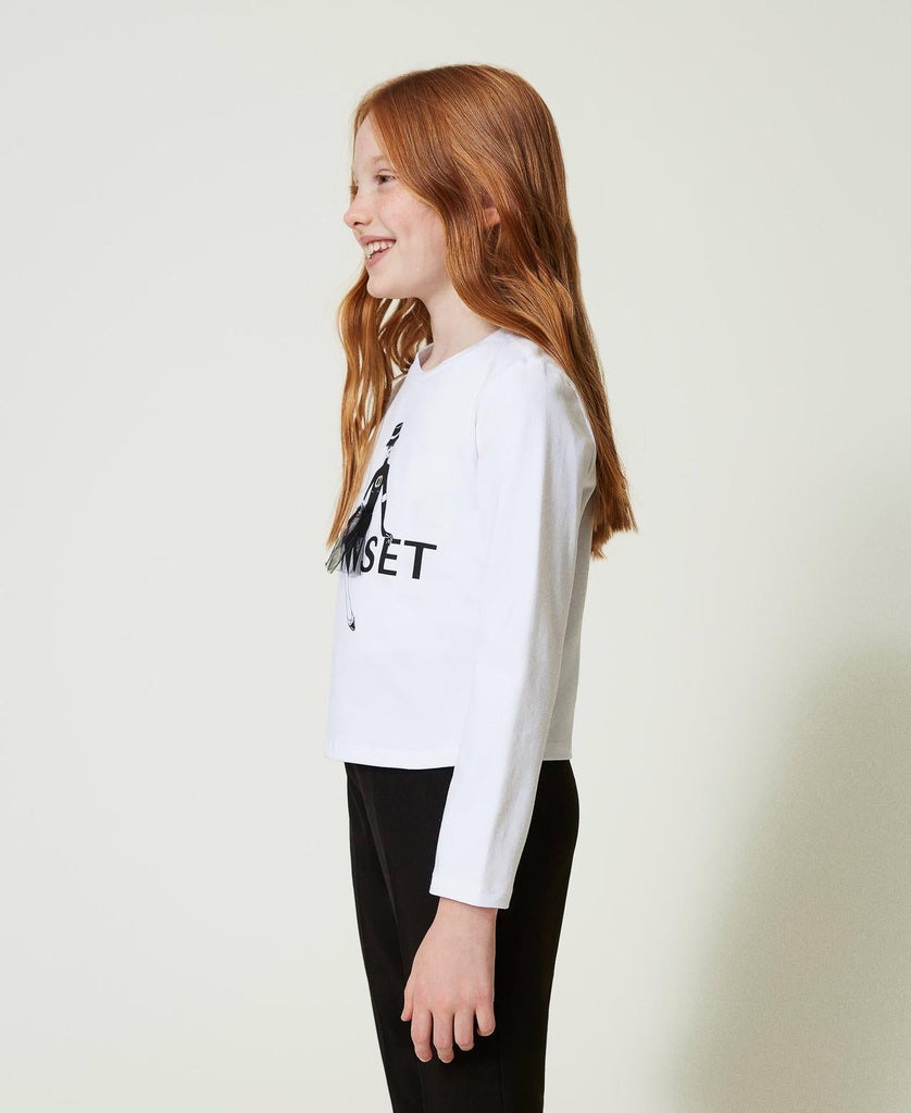 TWINSET T-SHIRT M/L STAMPA PRETTY DOLL