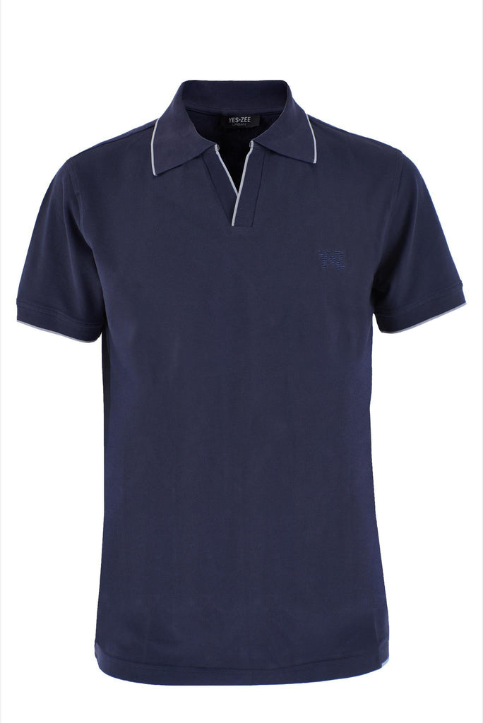 YES ZEE T-SHIRT UOMO TIPO POLO, SENZA BOTTONI, M/C