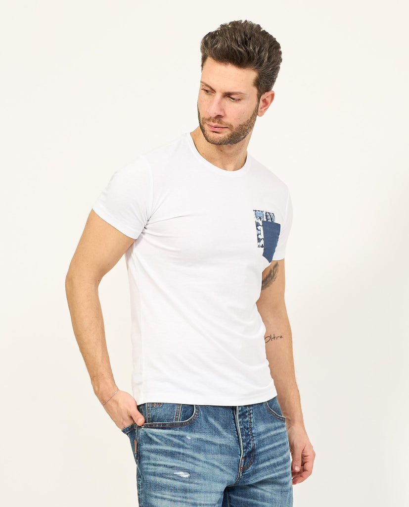 YES ZEE T-SHIRT UOMO GIROCOLLO CON APPLIACAZIONI, M/C