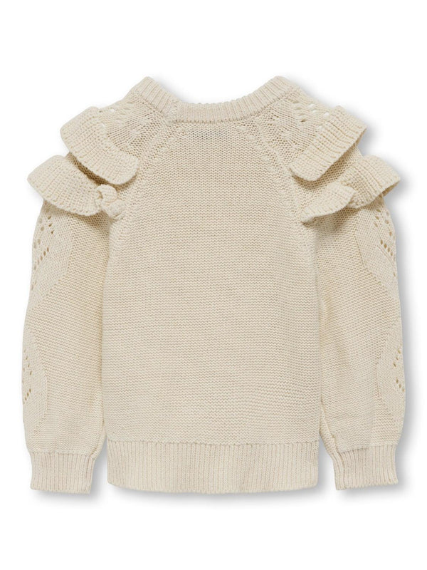 ONLY KIDS KMGRILLO LS RUFFLE ONECK CP KNT
