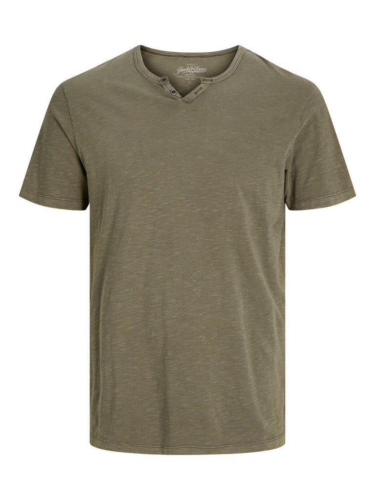 JACK AND JONES JJESPLIT NECK TEE SS NOOS
