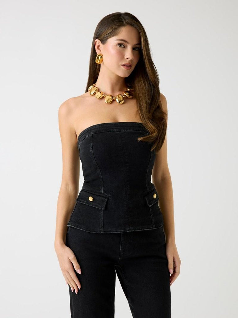 GUESS MARCIANO DORIS DENIM BUSTIER