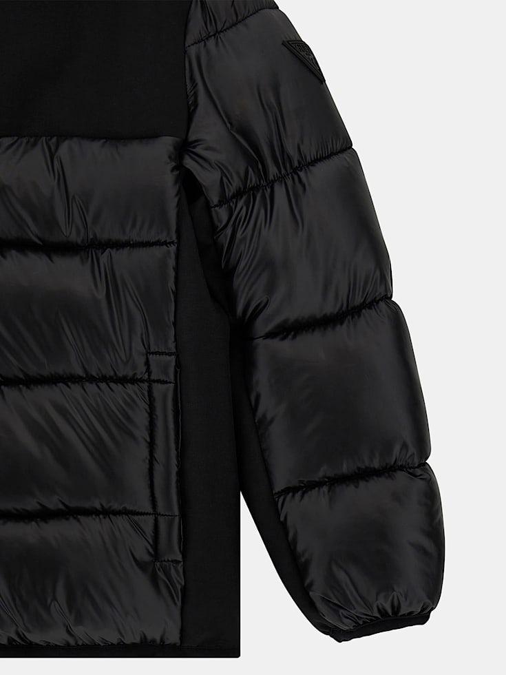 GUESS HOODED PADDED LS JACKET W/ZIP