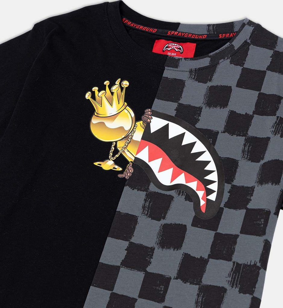 SPRAYGROUND ASTROMANE SPLIT BLACK T-SHIRT