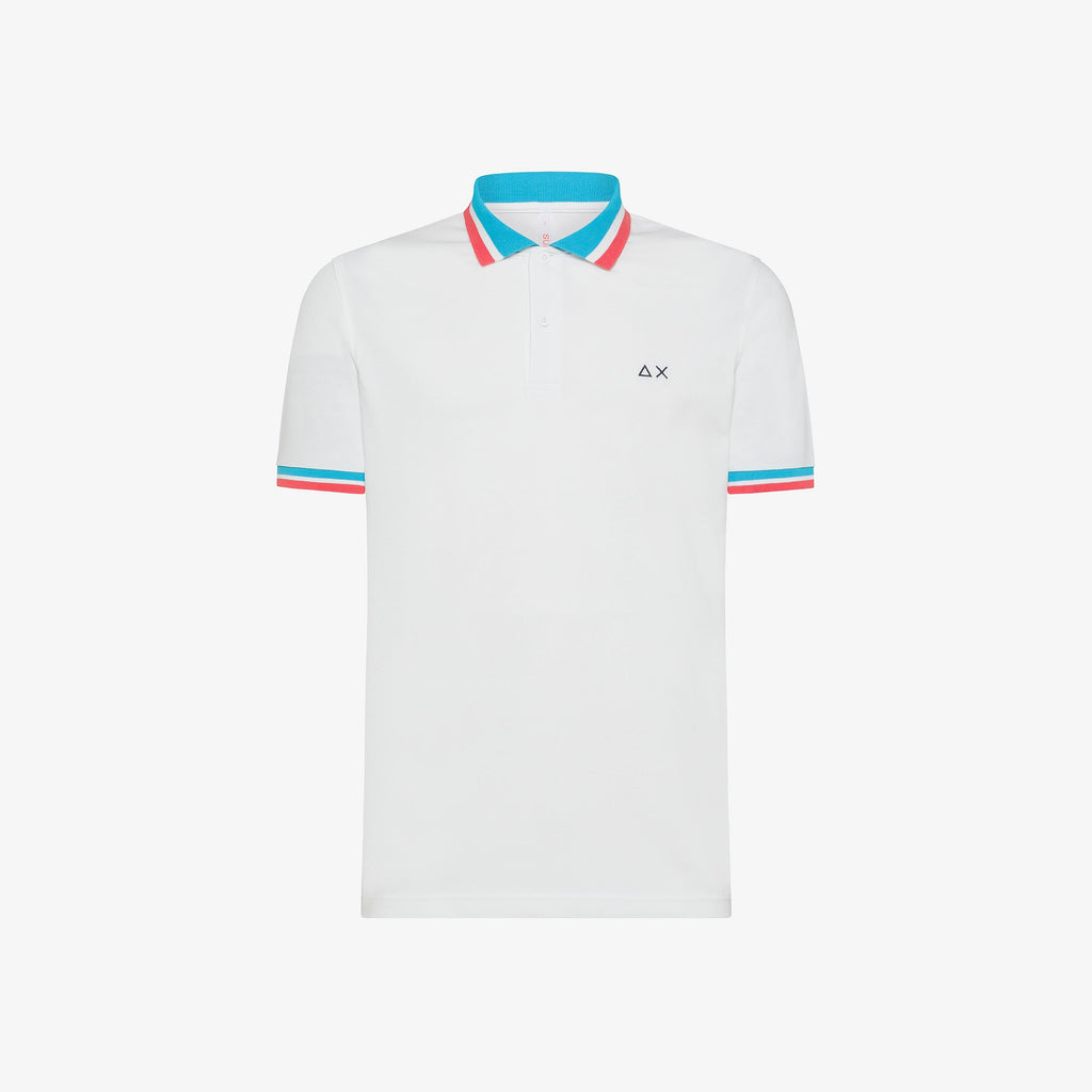 SUN68 POLO COLLAR MULTISTRIPES S/S
