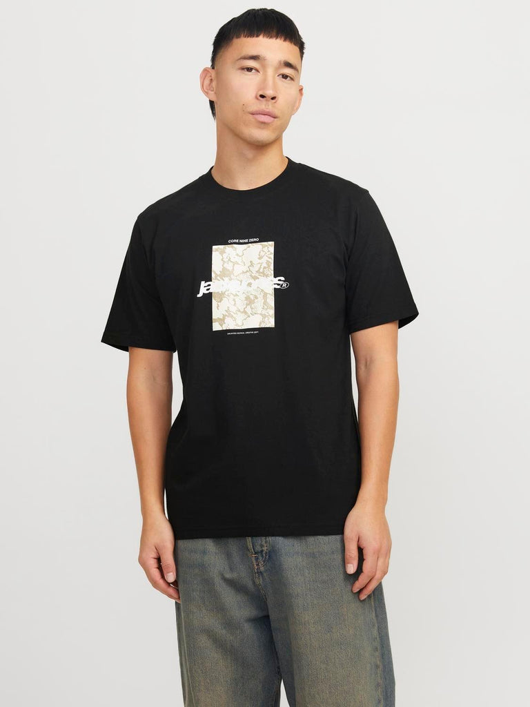 JACK AND JONES JCOTARMAC CAMO FRONT TEE SS CREW NECK