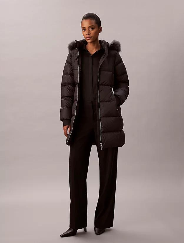 CALVIN KLEIN LONG DOWN JACKET WIT
