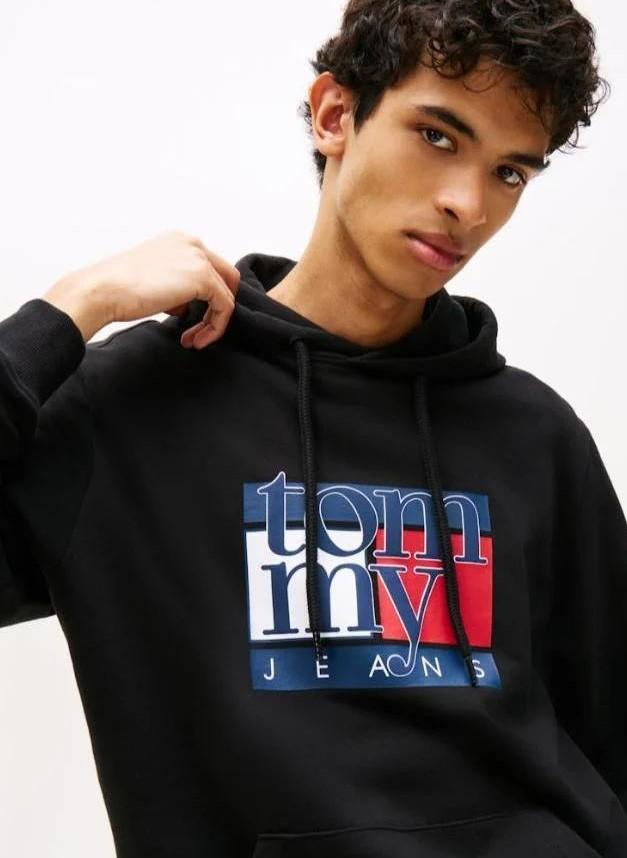 TOMMY JEANS TJM REG RWB FLAG HOO