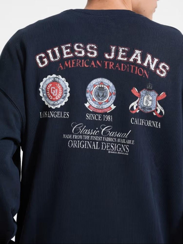 GUESS GJ CN OS VARSITY LOGO SWEAT