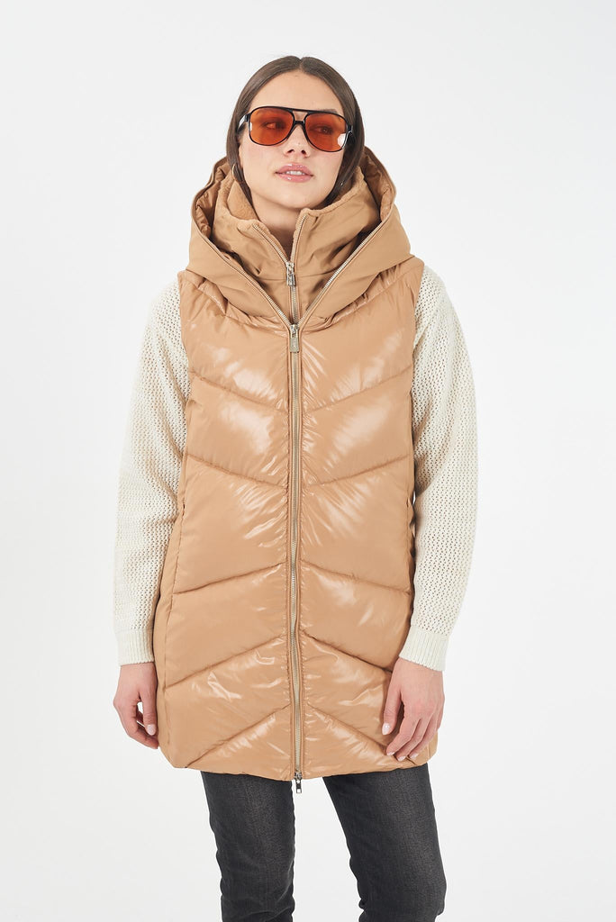 YES ZEE SMANICATO DONNA TRAPUNTATO CON FINTO GILET