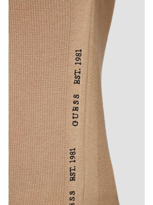 GUESS YAEL LS CN RIBBED EMBROIDERED