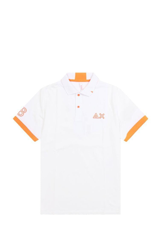 SUN68 POLO LOGO FLUO S/S