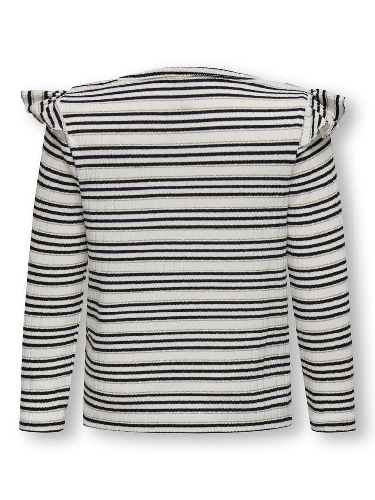ONLY KIDS KMGCECILIA L/S FRILL GLITTER TOP JRS