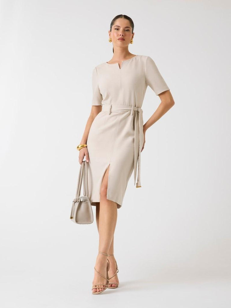 GUESS MARCIANO BESSY SLIM SS MIDI DRESS