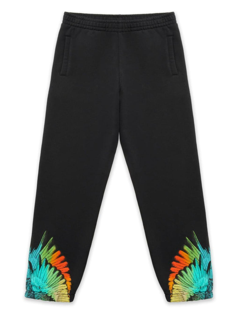 MARCELO BURLON COUNTY OF MILAN ICON WINGS RELAX SWEATPANTS BLACK MULTIC