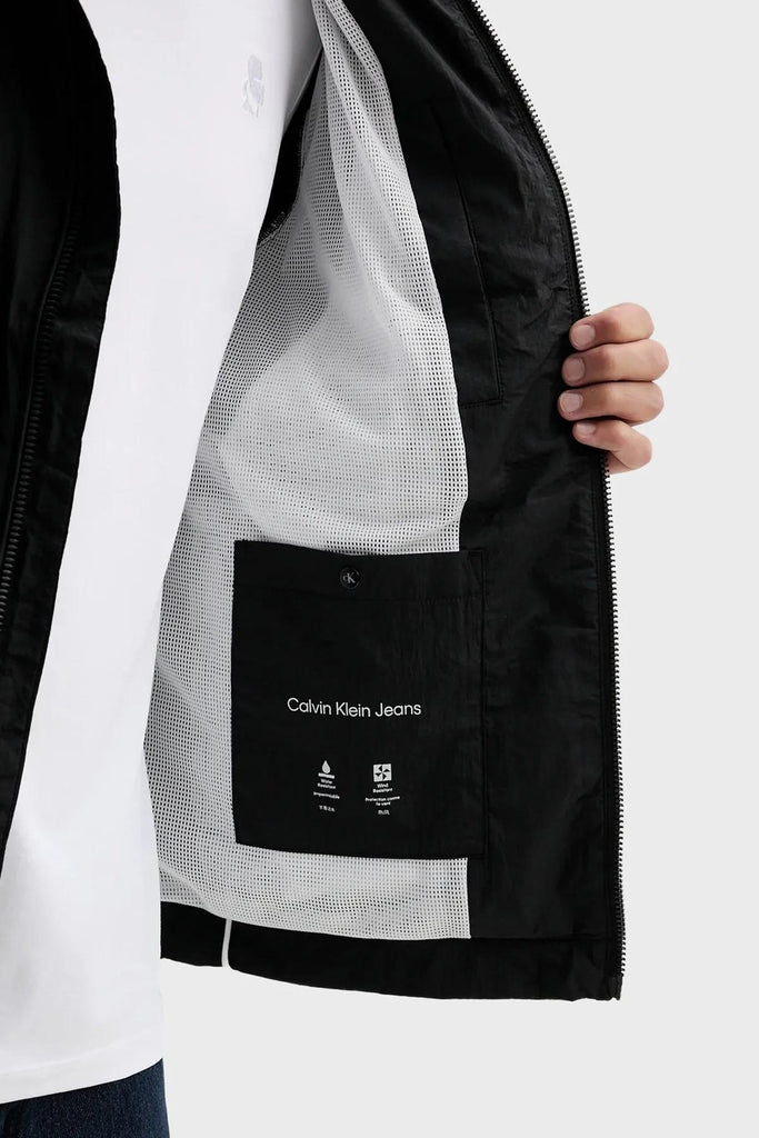 CALVIN KLEIN JEANS LS CRINKLE STAND COL