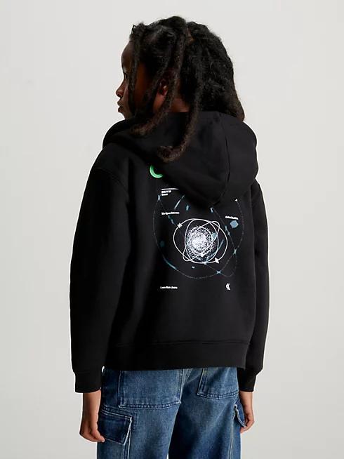 CALVIN KLEIN JEANS GLOW IN A DARK TEDDY ZIP-THROU