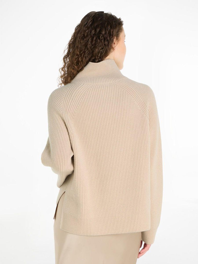 CALVIN KLEIN RECYCLED WOOL BUTTON