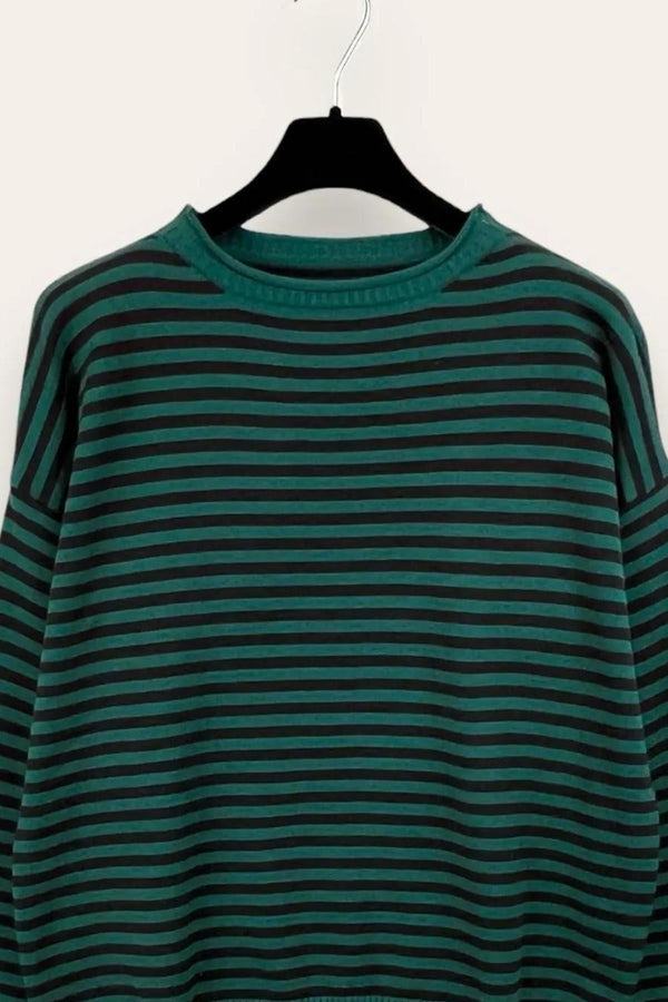 LOVEme Maglia girocollo a righe bicolore