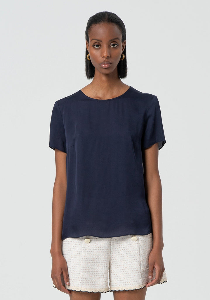 FRACOMINA CLASSIC HALF SLEEVES BLOUSE SAND