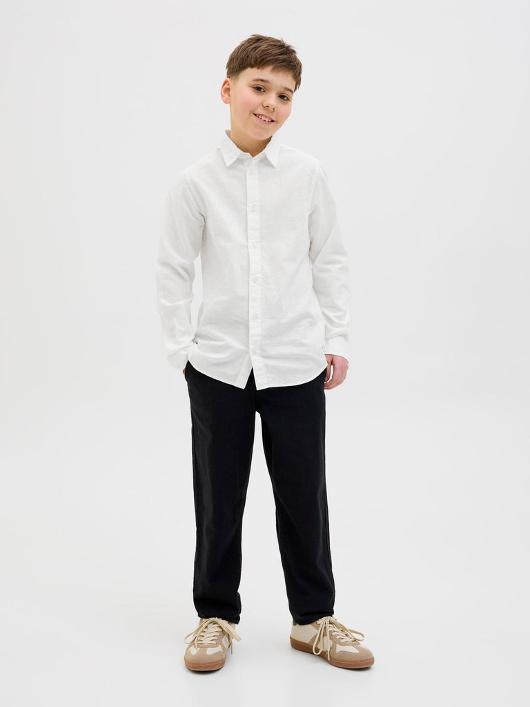 JACK JONES KIDS JJEBREEZE LINEN BLEND SHIRT LS SN JNR