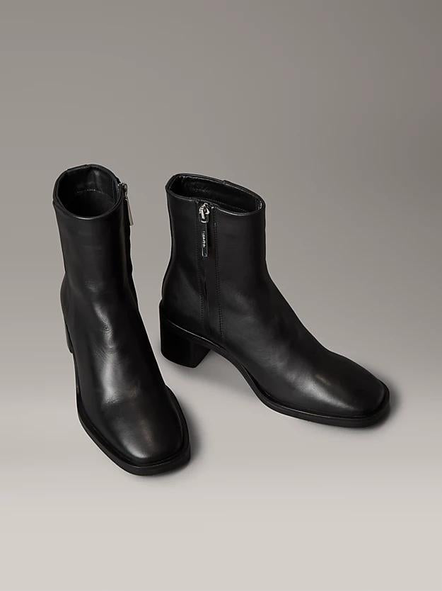 CALVIN KLEIN BLOCK HEEL ZIP BOOT