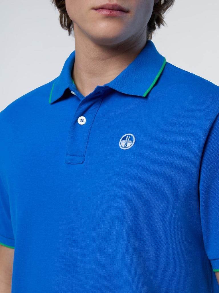 NORTH SAILS POLO SHORT SLEEVE COLLAR W/STRIPED IN CONTRAST