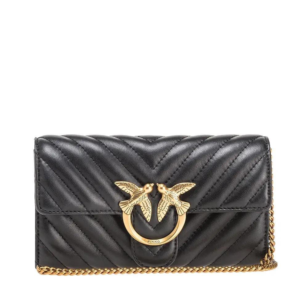 PINKO LOVE ONE WALLET C  SHEEP NAPPA CHEVRON